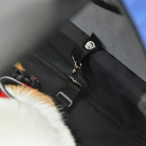 Ρυμουλκούμενο ποδηλάτου PawHut για σκύλους και γάτες 2 Μεγάλοι τροχοί 50 εκ. Ασφαλής σημαία καλής εξαερισμού Αδιάβροχη μπλε και γκρι ατσάλι και ύφασμα Oxford D00-098BU - Image 6