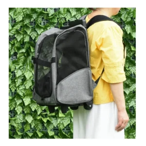 Σακίδιο Πλάτης - Τρόλεϊ Μεταφοράς Κατοικίδιων 42 x 25 x 55 cm PawHut D00-136GY - Image 7