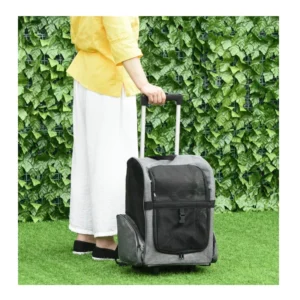 Σακίδιο Πλάτης - Τρόλεϊ Μεταφοράς Κατοικίδιων 42 x 25 x 55 cm PawHut D00-136GY - Image 8