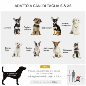 Πτυσσόμενο Καρότσι Μεταφοράς Σκύλου 82 x 49.5 x 98 cm Χρώματος Κόκκινο PawHut D00-166V01RD - Image 6