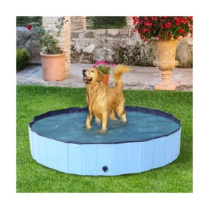 Αναδιπλούμενη Πισίνα για Κατοικίδια 160 x 30 cm Χρώματος Μπλε PawHut D01-015BU - Image 3