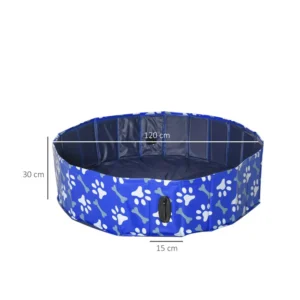 Αναδιπλούμενη Πισίνα για Σκύλους 120 x 30 cm PawHut D01-031V02 - Image 6