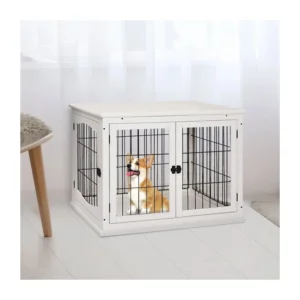 Ξύλινο Κλουβί Σκύλου με 3 Πόρτες 66 x 58.5 x 81 cm PawHut D02-040WT - Image 5