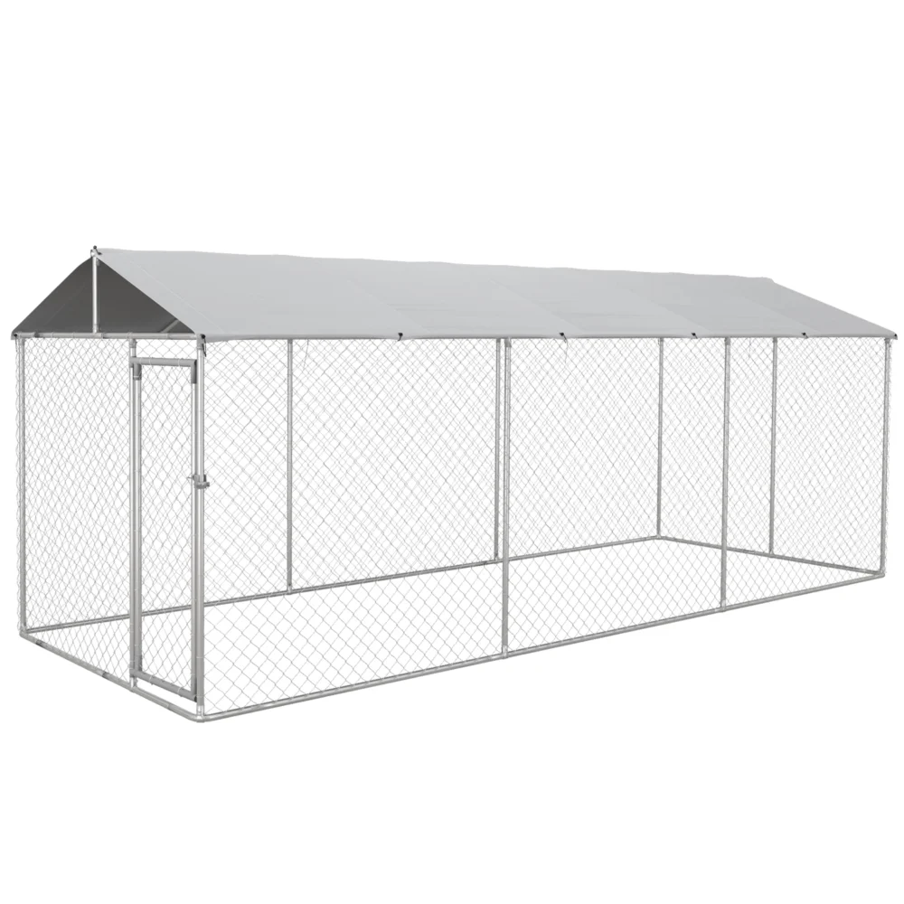 PawHut Outdoor Dog Kennel με αδιάβροχη οροφή από ύφασμα και ατσάλι Oxford PawHut Outdoor Dog Kennel με αδιάβροχη οροφή από ύφασμα και ατσάλι Oxford