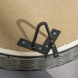 PawHut Raised Bed for Dogs and Cats in Rattan PE Small Dog bed with Dark Grey Cushion D04-189 - Image 6