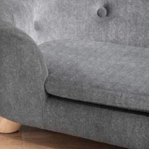 PawHut Μικρό κρεβάτι σκύλου, Καναπές εσωτερικού χώρου για σκύλους με μαξιλάρι που πλένεται, 70x47x30cm - Γκρι ανθρακί D04-196CG - Image 6