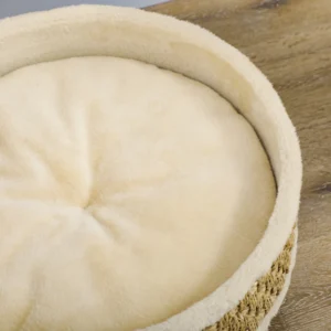 PawHut Cot για μικρά σκυλιά και γάτες σε μοριοσανίδα με υπερυψωμένο πάτο και μαξιλάρι, Ø48x24,5 cm D04-258V00BG - Image 6
