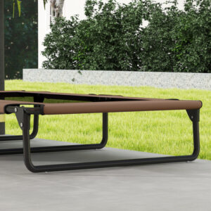 PawHut Πτυσσόμενο Κρεβάτι Σκύλου για Μεγάλες Ράτσες, Με Δίχτυ, Εσωτερικού και Εξωτερικού Χώρου, 107x61x20 εκ., Καφέ D04-299V01CF - Image 8