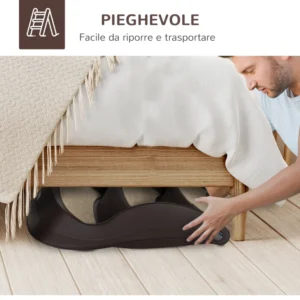 PawHut Πτυσσόμενη σκάλα σκύλου με 3 αντιολισθητικά σκαλοπάτια PP, 49? 38? 38cm, Καφέ D06-050V01BN - Image 3