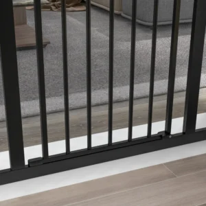 PawHut Extendable Dog Gate Χωρίς βίδες Ρυθμιζόμενη από 74-100 cm Ύψος 78 cm σε μέταλλο, μαύρο D06-094V07BK - Image 7