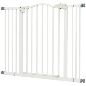PawHut Extendable Dog Gate Χωρίς βίδες Ρυθμιζόμενη από 74-100 cm Ύψος 78 cm σε μέταλλο