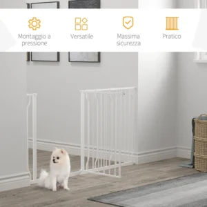 PawHut Safety Gate for Dogs Επεκτάσιμη από 75-145cm, από ατσάλι και ABS D06-109V02 - Image 4