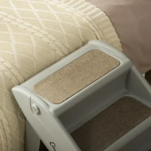 Πτυσσόμενη σκάλα για σκύλους PawHut με 4 αντιολισθητικά σκαλοπάτια, κατοικίδια έως 20 κιλά, γκρι D06-142GY - Image 7