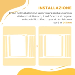 PawHut Extendable Pressure Dog Gate με Αυτόματο Κλείσιμο, σε ατσάλι και ABS, 75-103x76 cm, Μαύρο D06-144V01BK - Image 6