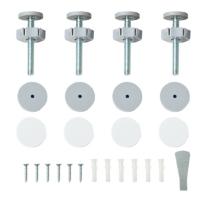 PawHut Πόρτα Ασφαλείας για Μικρούς και Μεσαίους Σκύλους με Διπλή Κλειδαριά και Αυτόματο Κλείσιμο, 76-103x4.2x77 εκ., Λευκό D06-176V00WT - Image 8