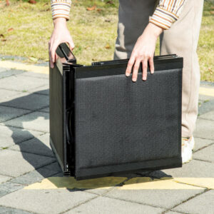 Πτυσσόμενη ράμπα σκύλου PawHut με αντιολισθητική επιφάνεια από MDF και αλουμίνιο, 158x43,5x2,5 cm, Μαύρο D06-184V00BK - Image 7