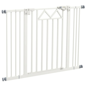 PawHut Gate για Small and Medium Dogs with Automatic Close, in Steel and PA, 74-100x76 cm, White D06-216V00WT - Image 8