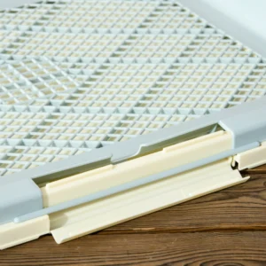 PawHut 3-στρώσεις κουτί απορριμάτων σκύλων με συνθετικό γρασίδι, πλέγμα και κάτω δίσκο, 63x48,5 cm D07-045V01LB - Image 5