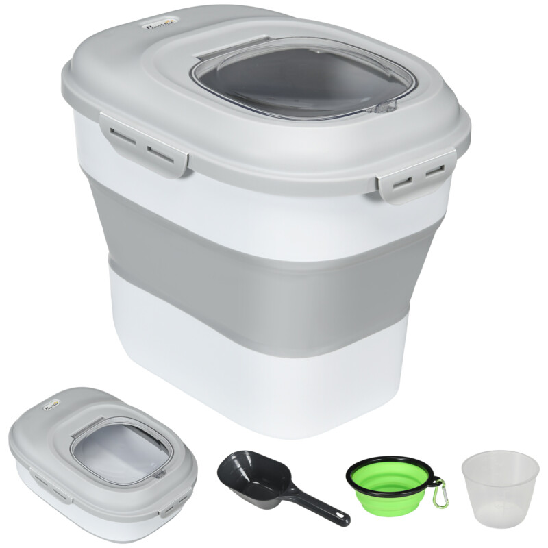 PawHut Θήκη Τροφής Κατοικιδίων Χωρητικότητας 5-25L με Ερμητική Σφράγιση και Θήκη Απορροφητικού Υγρασίας PawHut Θήκη Τροφής Κατοικιδίων Χωρητικότητας 5-25L με Ερμητική Σφράγιση και Θήκη Απορροφητικού Υγρασίας