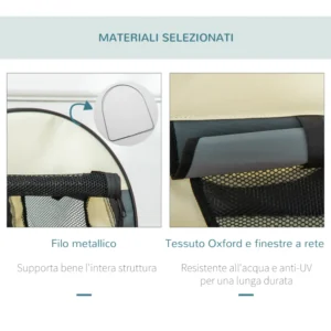 PawHut Oxford Πτυσσόμενη θήκη για κατοικίδια με αφαιρούμενο μαξιλάρι που πλένεται και τσάντα μεταφοράς, 46x36x41 cm D1-0154 - Image 5