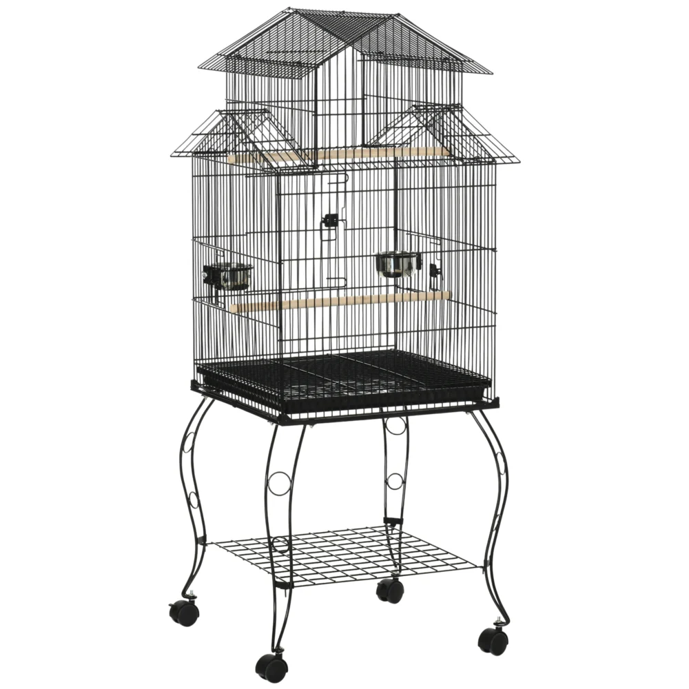 PawHut Indoor Steel and Wood Bird Cage με δίσκο PawHut Indoor Steel and Wood Bird Cage με δίσκο