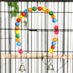 PawHut Steel Bird Cage with Perches, Toys, Food Contains and Tray, 79x49x133 cm, Μαύρο D10-090V00BK - Image 6