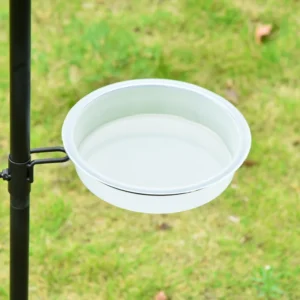 PawHut Bird Feeder με 6 γάντζους και 4 ατσάλινα δοχεία φαγητού, 58x58x226 cm D11-006BK - Image 7