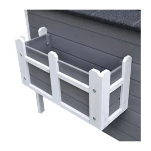 Ξύλινο Σπίτι Γάτας με Μπαλκόνι και Αδιάβροχη Οροφή 115 x 66.5 x 74.7 cm PawHut D30-203 - Image 2