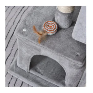 Δέντρο Γάτας - Ονυχοδρόμιο 83 x 59 x 39 cm Χρώματος Γκρι PawHut D30-286CG - Image 4