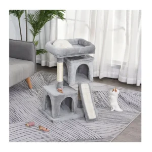 Δέντρο Γάτας - Ονυχοδρόμιο 83 x 59 x 39 cm Χρώματος Γκρι PawHut D30-286CG - Image 6