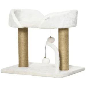 PawHut Tower for Cats max 5kg σε μοριοσανίδα με ξύσιμο στύλο και μπάλες παιχνιδιού