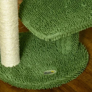 PawHut Γάτα σε σχήμα κάκτου με γρατσουνιά και μπάλα παιχνιδιού, 35x31x55,5 cm, πράσινο και λευκό D30-761V00GN - Image 7