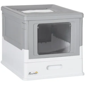 PawHut 2 Door PP Κλειστό κουτί απορριμμάτων γατών με σέσουλα και αφαιρούμενο δίσκο
