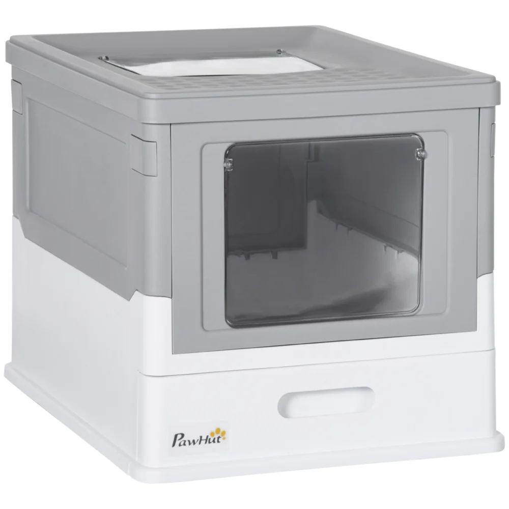 PawHut 2 Door PP Κλειστό κουτί απορριμμάτων γατών με σέσουλα και αφαιρούμενο δίσκο PawHut 2 Door PP Κλειστό κουτί απορριμμάτων γατών με σέσουλα και αφαιρούμενο δίσκο