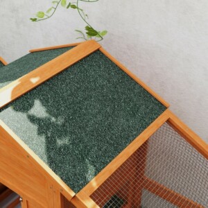 PawHut  Κοτέτσι Κήπου για 1-2 Κότες με Χώρο για Επώαση, Σπιτάκι και Ανοιχτό Χώρο, από Ξύλο και Μέταλλο, 179x67x115 εκ.  D51-433V01YL - Image 7