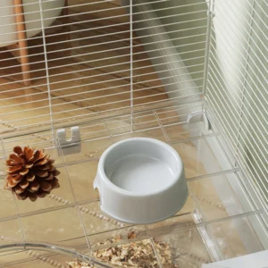 PawHut Πολυεπίπεδο Κλουβί Τρωκτικών 73x47x80 εκ, Λευκό D51-490V00WT - Image 8