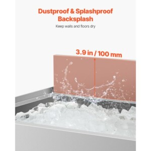 VEVOR Εμπορικός Κάδος Πάγου 95.3 L Κάτω από τον Πάγκο με Συρόμενο Καπάκι για Κουζίνες DBCBX1936INC3TXL0V0 - Image 4