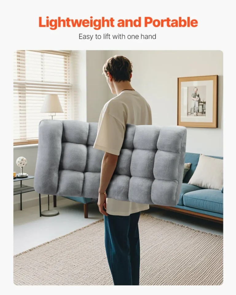 Πολυθρόνα Δαπέδου με Στήριξη Πλάτης και 14 Ρυθμιζόμενες Θέσεις 103 x 57 x 15 cm Γκρι DBYWFSCGK000ORDFAV0 Vevor - Image 4