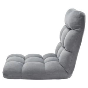 Πολυθρόνα Δαπέδου με Στήριξη Πλάτης και 14 Ρυθμιζόμενες Θέσεις 103 x 57 x 15 cm Γκρι DBYWFSCGK000ORDFAV0 Vevor - Image 9