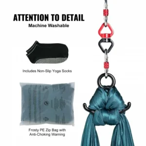 VEVOR Σετ Αιώρας Γιόγκα & Ακροβατικών, 8.7 Γιάρδες, Πράσινο DCK822X28MML05J02V0 - Image 5