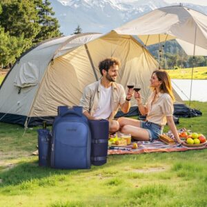 VEVOR Τσάντα Πικνίκ Παραλίας για 2 Άτομα με Θερμομονωτικό Χώρο Μπλε Ναυτικό DCKYCBBSRLS009OE4001V0 - Image 7