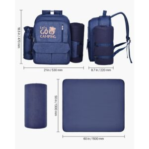 VEVOR Τσάντα Πικνίκ Παραλίας για 4 Άτομα με Θήκη Ψυγείου Μπλε Ναυτικό DCKYCBBSRLS00QPD6001V0 - Image 6