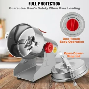 Ηλεκτρικός Μύλος Μπαχαρικών VEVOR 1000g Υψηλής Ταχύτητας  DDDPSGWYMJ10GU5ZEV2 - Image 4