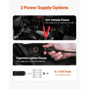 VEVOR Ρυθμιζόμενος Ηλεκτρικός Γρύλος Αυτοκινήτου 5 Τόνων / 11000 lbs με Κιτ και Σφυρί Ασφαλείας DDYYQJDTJJTD54OTNV9 - Image 5