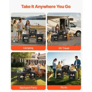 VEVOR Φορητός Σταθμός Μαγειρέματος με Ανεμοθώρακα και Ντουλάπια DFBCWJKHSTWLLUMGGV0 - Image 6