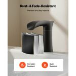 VEVOR Μαύρη Ματ Ρωμαϊκή Μπαταρία Νεροχύτη με Έλεγχο Θερμοκρασίας DFPTKBDHS2GSHU3A9002V0 - Image 3