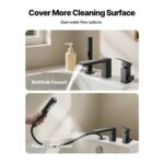 VEVOR Ρωμαϊκή Μπαταρία Μπανιέρας 3 Οπών σε Μαύρο Ματ με Ντουζιέρα DFPTKDHS1GSB44J8J002V0 - Image 5