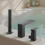 VEVOR Ρωμαϊκή Μπαταρία Μπανιέρας 3 Οπών σε Μαύρο Ματ με Ντουζιέρα DFPTKDHS1GSB44J8J002V0 - Image 7