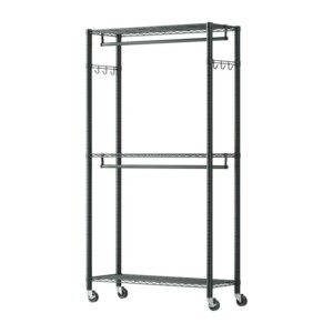 VEVOR Ροδάκινη Ράβδος Ρούχων με Ρυθμιζόμενες Ράφια, 90 x 40 x 199.9 εκ. DLJTCYJ2G3C3AFTD4001V0 - Image 8