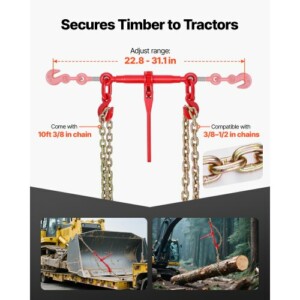 VEVOR Δετικό Αλυσίδας με Καστάνια 3/8" x 10' G80 για Μεταφορά Φορτίου DLTJLLJQ8JT19ZN6N001V0 - Image 3
